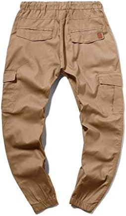 מכנסי זיעה מוצקים של יואיין לגברים מכנסי זיעה מוצקים מכנסיים מתאימים למכנסי רץ עם כיסים מכנסי עבודה חיצוניים