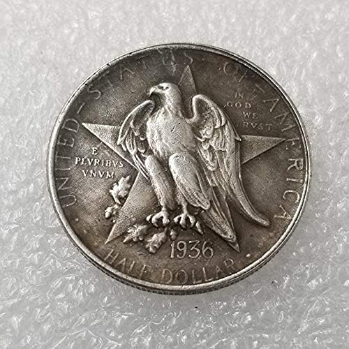 מלאכות עתיקות ארצות הברית 1936 ד טקסס טקסס נחושת מטבעות כסף מזכרת אוסף זיכרון מטבע זיכרון