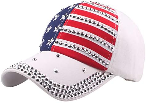 ארהב דגל בלינג בייסבול כובע אמריקאי דגל כותנה שטף רקום בייסבול כובע ניצוץ ריינסטון ארהב דגל היפ הופ כובע