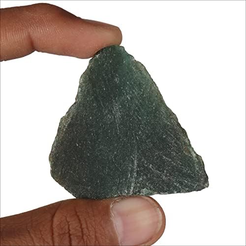GEMHUB כוכב טבעי ירוק ירקן גולמי ריפוי גס גביש אבן חן רופפת לריפוי וייצור תכשיטים- 177.85 סמק.