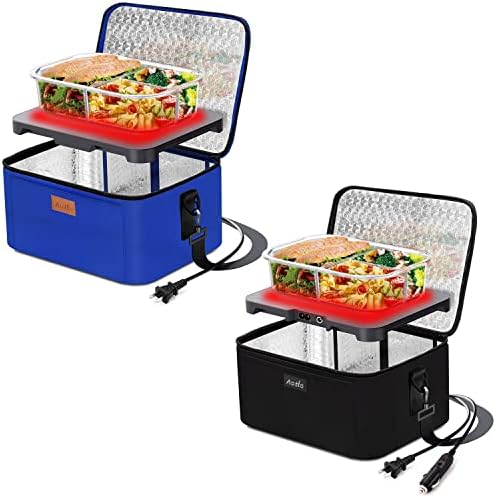 מחמם מזון נייד תנור מיני נייד אישי-קופסת אוכל מחוממת חשמלית 110 וולט לעבודה וחבילה מחממת מזון לרכב 12 וולט 24 וולט 110