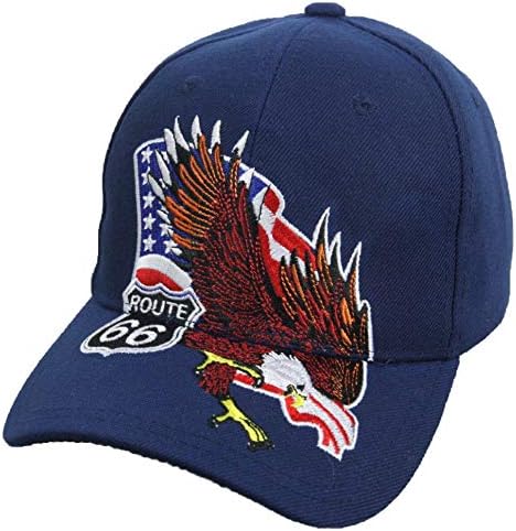 כביש 66 בייסבול כובע נשר ארהב דגל כובע אופנה מזדמן כובעי מתכוונן כובעים